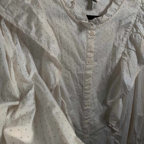 Victorian Recreation White Blouse - Picture 3 of 5